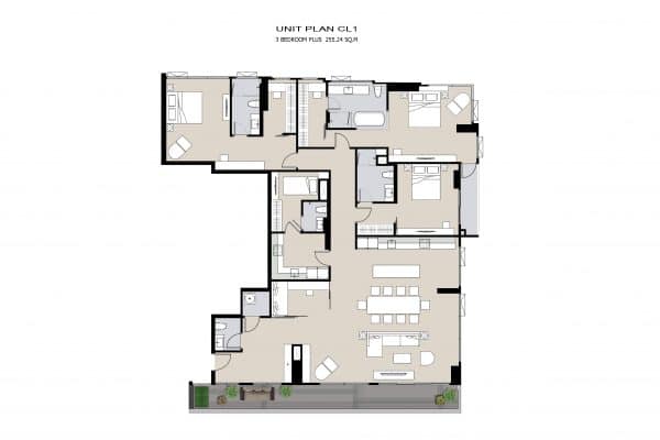 Elegant Muniq Langsuan Penthouse 12 Floor plan