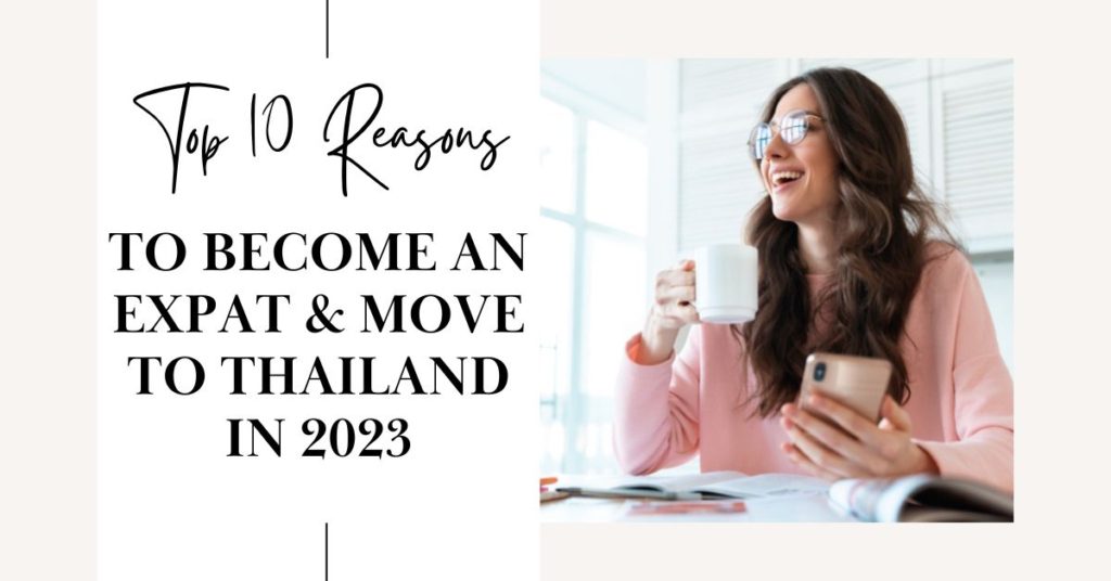 Top Reasons To Become An Expat & Move To Thailand with a women drinking a cup of coffee thinking about moving to Thailand.